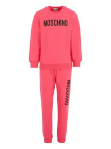 Спортивный костюм с логотипом Moschino Kids, розовый