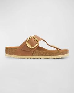 Кожаные сандалии Giza с ремешками с пряжкой BIRKENSTOCK, цвет Cognac