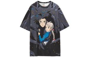 Футболка X Howl"s Moving Castle унисекс темно-синяя Loewe, синий