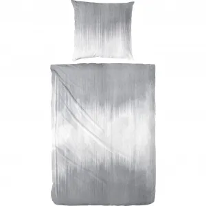 Постельное белье Primera «Мако сатиновое постельное белье приливы и отливы», с нежным голубым узором, белый/серый