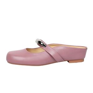 QITUMAUL Женские тапочки закрытые с резиновой подошвой устойчивые к запаху и истиранию фиолетовые [высота каблука 1 см], цвет Purple[Heel Height 1cm]