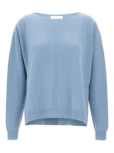 Свитер с вырезом лодочка kaos, синий