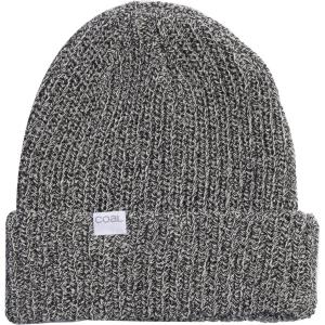 Мужская вязаная шапка Eddie с отворотом из переработанной пряжи Coal, Black Marl