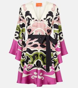 Великолепное мини-платье из печатного шелкового твила Magnifico La DoubleJ, Phoenix Placée