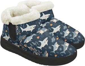 Женские зимние ботинки удобные, теплые, с мехом, против скольжения, на плоской подошве, для улицы Gdxynsmny, Shark Seaweed