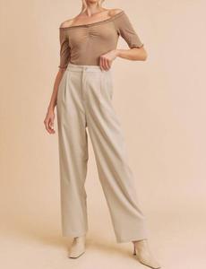 Широкие брюки цвета овса AEMI + CO, цвет oat