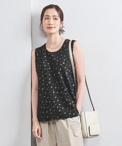 Блузка без рукавов из жаккардовой ткани с люрексом United Arrows, цвет Black