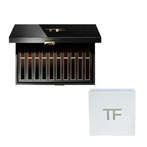 Новый набор ультратонких помад TF Brand Ten Colors в подарочной упаковке, сатиновый блеск, легко растушевывается, натуральное питание, 0,9г*10 TOM FORD