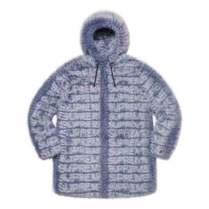 Пальто Supreme Faux Fur Hooded Coat 'Purple White'