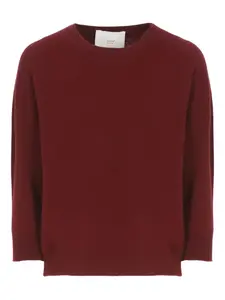 Свитер с круглым вырезом и ребристыми манжетами Vanisè, красный