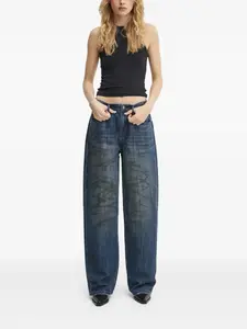 Прямые джинсы с эффектом потертости Miss Sixty, синий