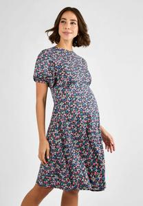 Платье из джерси FLORAL PUFF SLEEVE TEA JoJo Maman Bébé, темно-синий