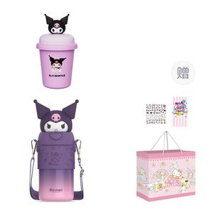 Термостакан Sanrio, Sanrio Naughty Insulated Cup (Kuromi+A208 Humidifier Kuromi+Shopping Bag Greeting Card Sticker)