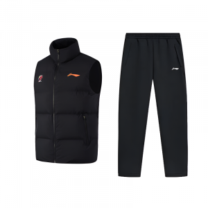 LiNing Повседневная спортивная одежда унисекс, set (черный vest+черный pants)