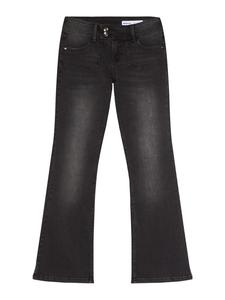 Bershka Расклешенные джинсы из черного денима