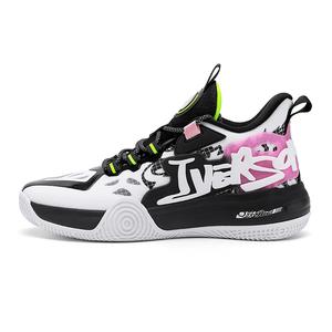 Амортизирующие противоскользящие и износостойкие баскетбольные кроссовки низкие унисекс белый черный розовый IVERSON, White Obsidian Pink