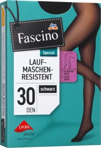 Колготки устойчивые к скатывающим швам черного размера. 38/40 30 ден 1шт. Fascino