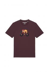 Футболка с принтом SLOTH watapparel, темно-красный