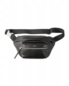 Мужская поясная сумка из ткани и кожи Sandro, черный