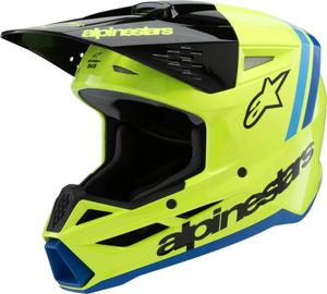 Детский мотокроссовый шлем Alpinestars sm3 radium, Yellow/Black