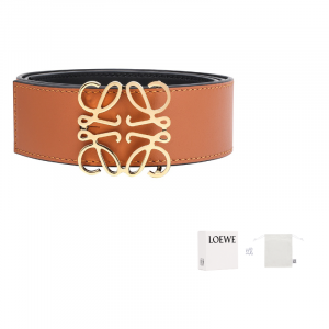 Loewe Ремень из коровьей кожи, женский, коричневый, 4 см