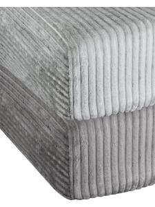 Aspero 2 простыни на резинке из полосатой фланели Parana темно-серого/светло-серого цвета
