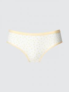 Трусы с низкой посадкой с цветочным принтом Uniqlo, 01 off white