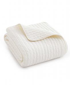 Стеганый плед Loden Stone Washed, 50 x 60 дюймов Levtex, Cream