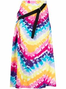 Kenzo юбка миди с принтом тай-дай, розовый