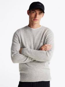 Шерстяной джемпер с круглым вырезом Tommy Hilfiger, Light Grey