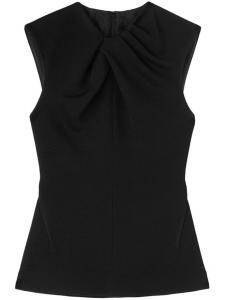 Jil Sander плиссированный топ без рукавов, черный