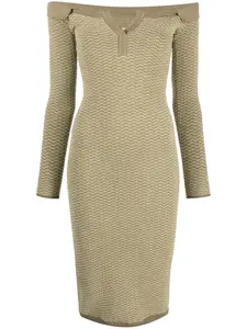 Платье La robe Pampero с открытыми плечами JACQUEMUS, зеленый