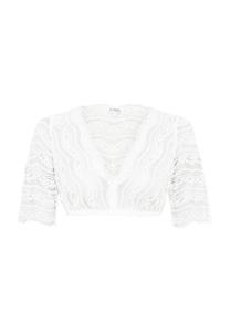 Блузка Dirndl кружевная с v-образным вырезом Marjo, белый