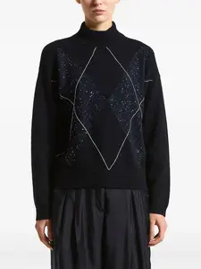 Свитер с узором аргайл Peserico, синий