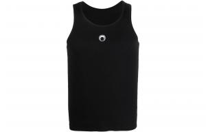 Топ с вышитым логотипом Marine Serre, черный