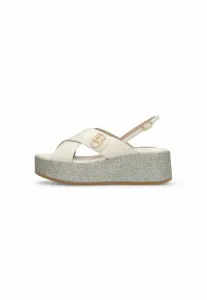 С блестящими сандалиями на платформе Liu Jo, White