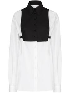 Dolce & Gabbana рубашка оверсайз с манишкой, белый