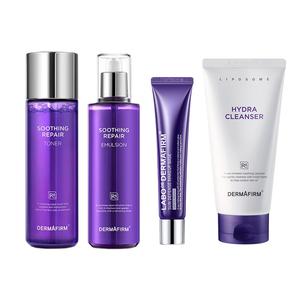 Тонер, эмульсия, очищающее средство, праймер наборы для ухода за кожей увлажняющий освежающий увлажняющий 40г+150г+200мл+200мл DERMAFIRM+