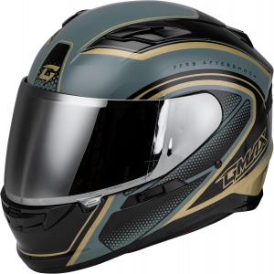 Шлем полнолицевой Gmax FF-98 Aftershock Full-Face, серый / золотой