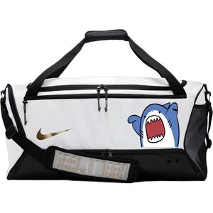 Nike Тканевая дорожная сумка унисекс переливающаяся черно-белая, Shark