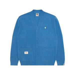 Кардиган A Bathing APE Ape Head с накладным карманом Aape, синий