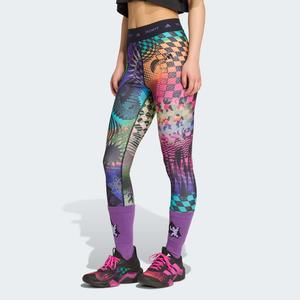 Леггинсы Adidas x Jeremy Scott Leggings, цвет Acid Yellow/Semi Lucid Fuchsia/Active Purple