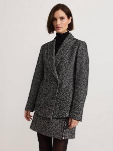 Двубортный пиджак ayame в елочку Phase Eight, цвет Black/Light Grey