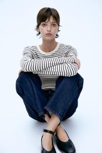 Рубашка из ребристого джерси H&M, мультиколор