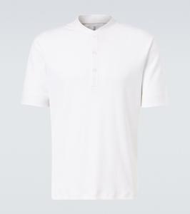 Джерси Хенли рубашка Brunello Cucinelli, белый