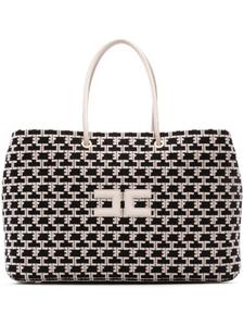 Elisabetta Franchi сумка-тоут с логотипом, нейтральный цвет