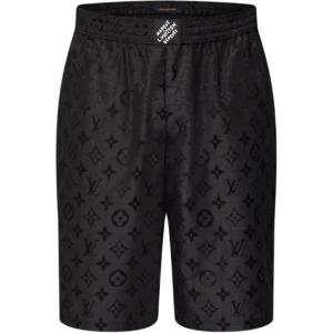 Шорты Monogram Moire Jacquard из шелка LOUIS VUITTON, черный