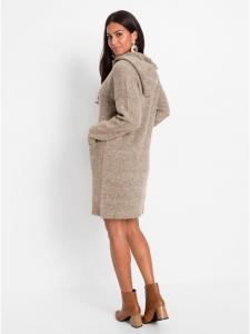 Длинный кардиган бежевого цвета в крапинку WITT WEIDEN