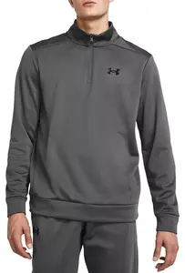 Мужской флисовый пуловер с молнией 1/4 Under Armour Armor, цвет Castlerock/Black