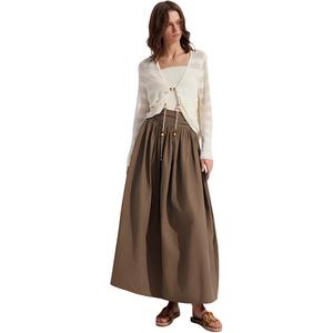 ELLE Повседневная длинная юбка Women's Coffee